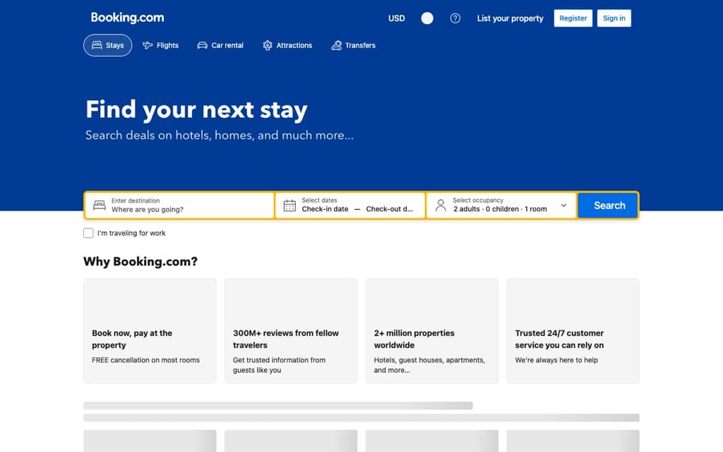 booking.com screenshot
